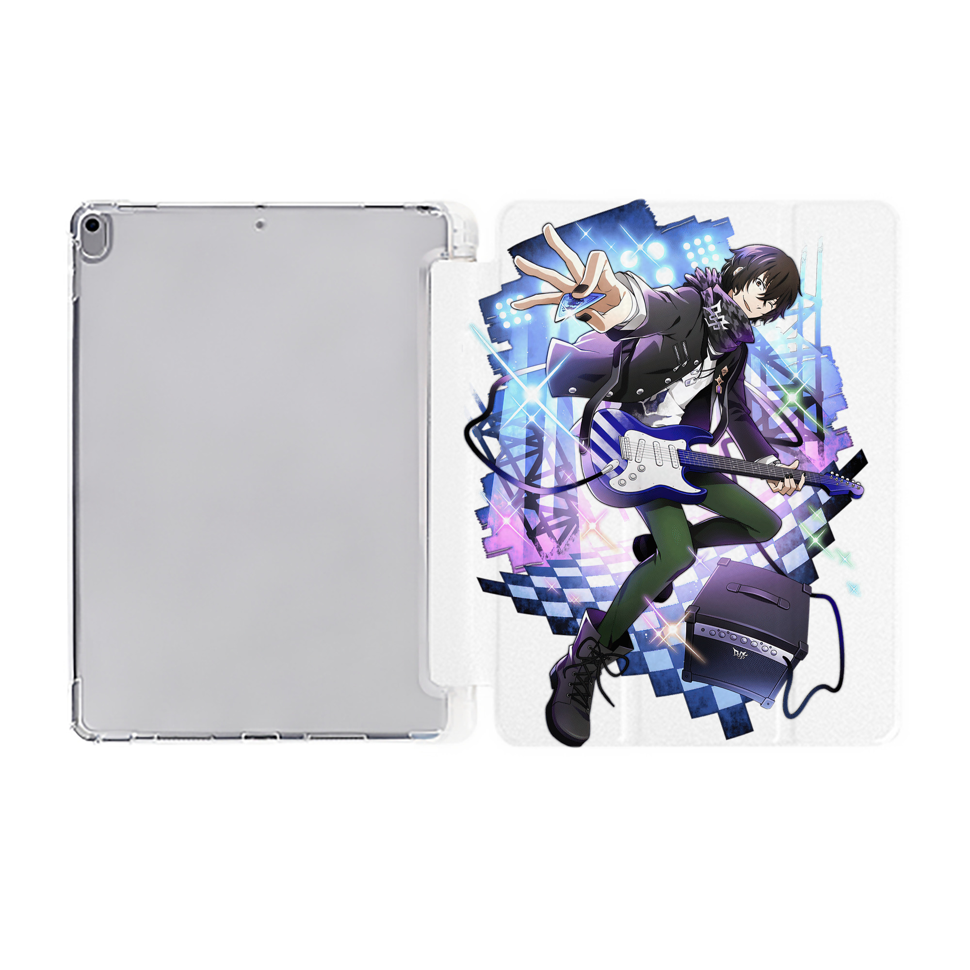 （画像用） 文豪ストレイドッグス Bungo Stray Dogs IPad ケース ペン収納付き 三つ折りスタンド PUレザー×シリコン 対応機種9.5/10.5/10.9インチ